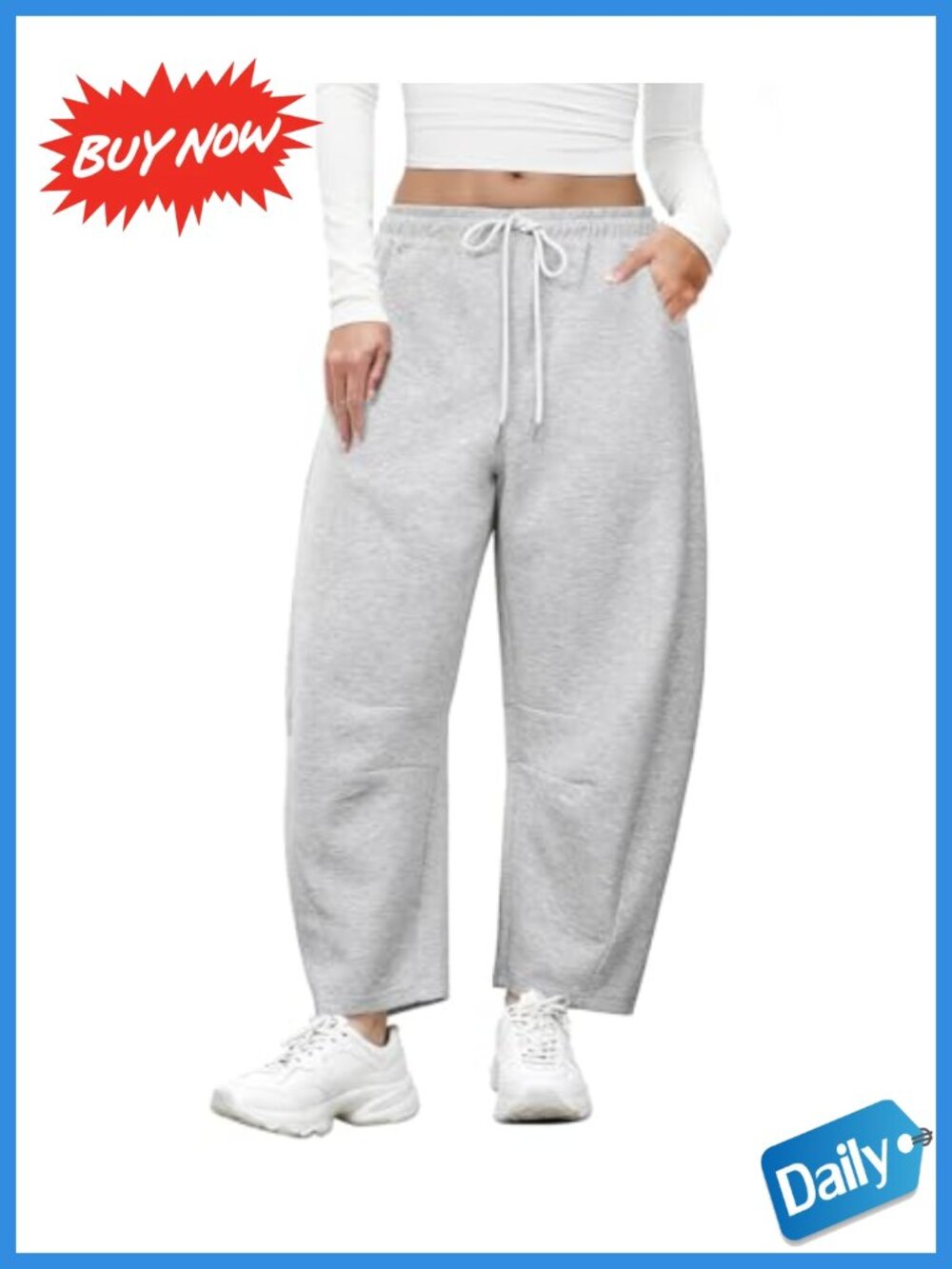 Barrel Sweatpants Plus Size Baggy Wide Leg Drawstring Lounge Pants